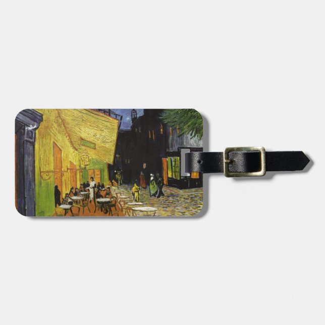 Van Gogh's Night Cafe Luggage Tag (Front Horizontal)