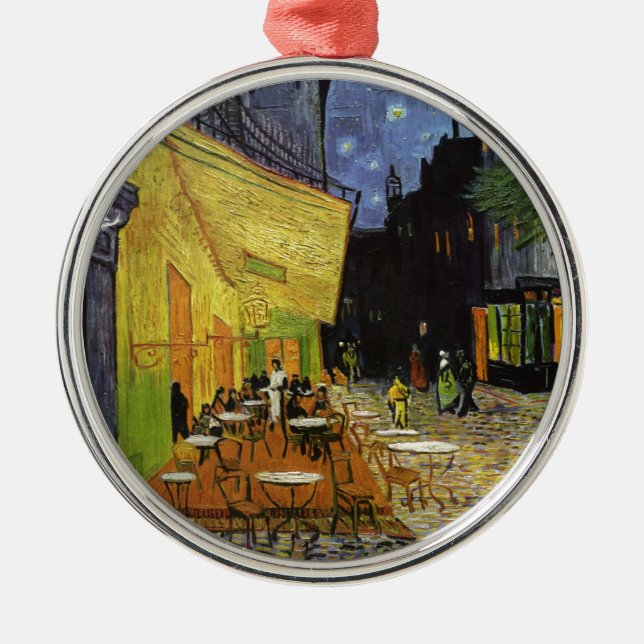 Van Gogh's Night Cafe Metal Tree Decoration (Front)