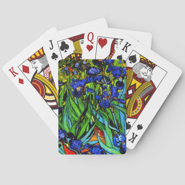 Van Gogh's painting, Irises Playing Cards (Back)