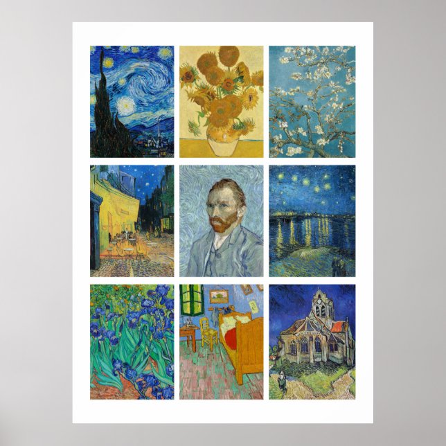 Van Gogh's Paintings Poster (Front)