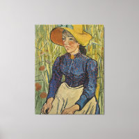 Van Gogh's Peasant Girl with Yellow Straw Hat 1890