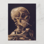 Van Gogh's Skeleton with Burning Cigarette Postcard<br><div class="desc">Van Gogh's "Skull of a Skeleton with Burning Cigarette" c. 1885–86. This is an early piece done as a study while at the Royal Academy of Fine Arts in Belgium.</div>