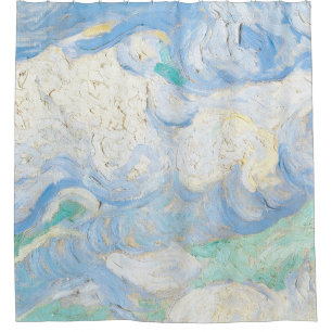 Van Gogh's sky background Shower Curtain