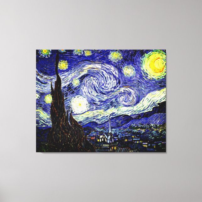 Van Gogh's Starry Night, 1889 Canvas Print (Front)
