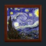 Van Gogh's Starry Night, 1889 Gift Box<br><div class="desc">Widely hailed as Van Gogh's magnum opus, the painting depicts the view outside his sanatorium room window at night, although it was painted from memory during the day. Image is in the public domain. Contact Patterns & Paintings & Graphics for special requests. © Copyright 2020 P.D., Patterns & Paintings &...</div>