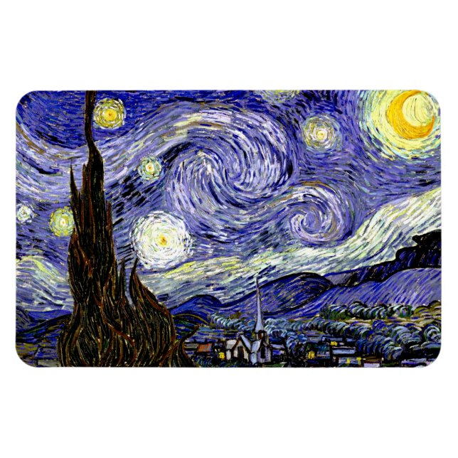 Van Gogh's Starry Night, 1889 Magnet (Horizontal)