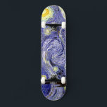 Van Gogh's Starry Night, 1889 Skateboard<br><div class="desc">Widely hailed as Van Gogh's magnum opus, the painting depicts the view outside his sanatorium room window at night, although it was painted from memory during the day. Image is in the public domain. Contact Patterns & Paintings & Graphics for special requests. © Copyright 2020 P.D., Patterns & Paintings &...</div>