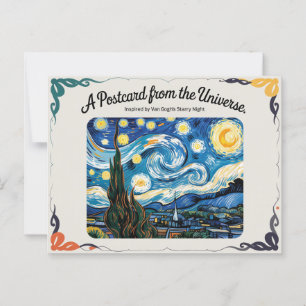 Van Gogh's Starry Night Art Inspired Postcard