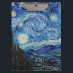 Van Gogh's Starry Night Clipboard<br><div class="desc">Starry Night,  famous painting by Vincent van Gogh.</div>