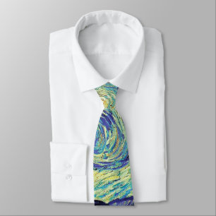 Van Gogh's Starry Night Painting Neck Tie