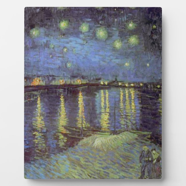 Van Gogh's Starry Night Painting Plaque (Front)