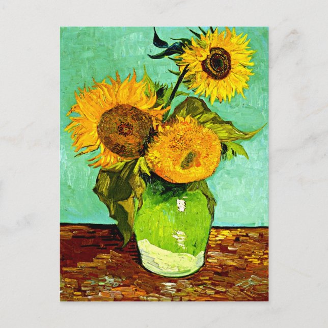 Van Gogh's Sunflowers (3) Postcard (Front)