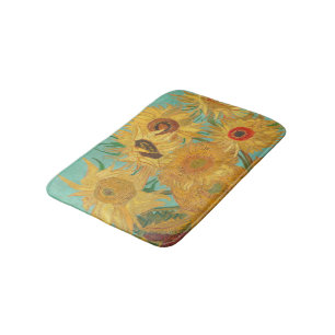 Van Gogh's Sunflowers Bath Mat