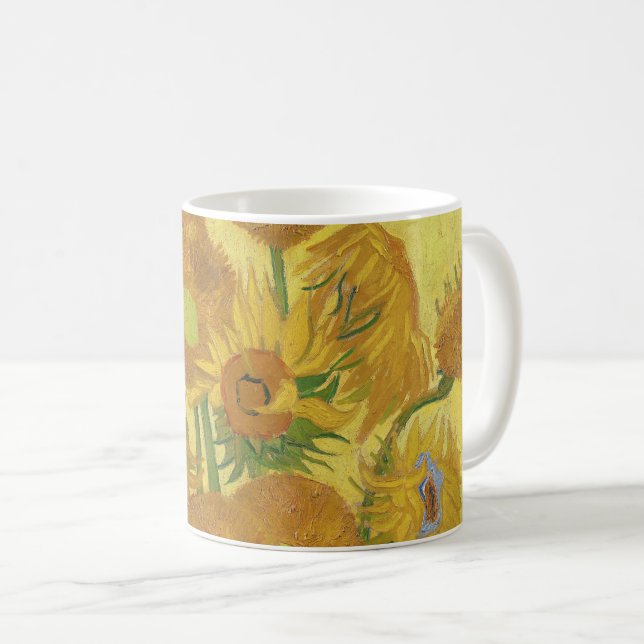 Van Gogh's Sunflowers Coffee Mug (Front Right)