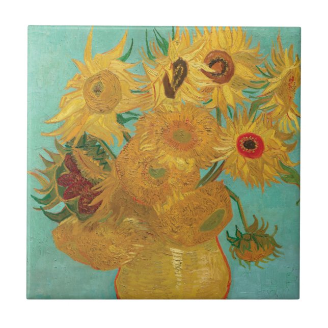 Van Gogh's Sunflowers Tile (Front)
