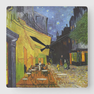 Van Gogh's Terrace Cafe Square Wall Clock
