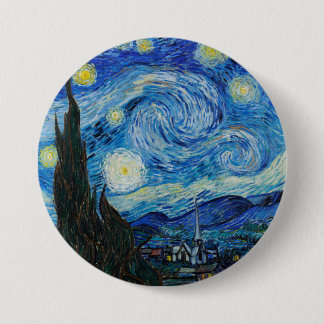 Van Gogh's The Starry Night  7.5 Cm Round Badge