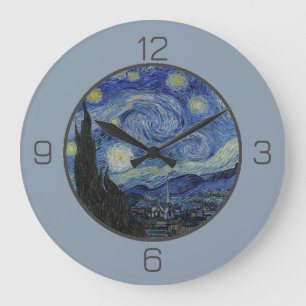 van Gogh's The Starry Night Party Items Collection Large Clock