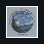 van Gogh's The Starry Night Party Items Collection Napkin<br><div class="desc">All of our products are made with large scale images that have been carefully edited to provide the best resolution,  colour and detail possible.</div>