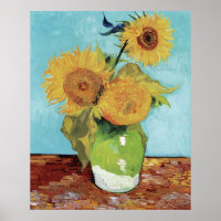 Van Gogh's Vase with Three Sunflowers