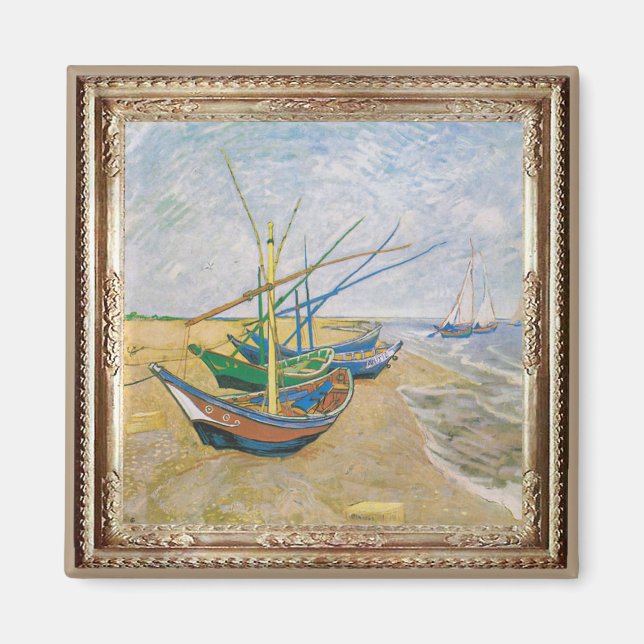 Van Gough Fishing Boats Masterpiece Magnet (Front)
