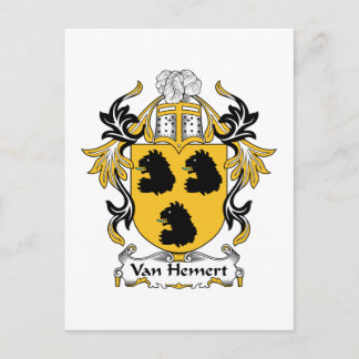 Van Hemert Family Crest Postcard