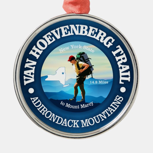 Van Hoevenberg Trail (C) Metal Tree Decoration (Front)