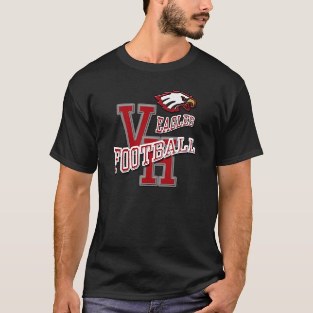 Van Horn Eagles Football T-Shirt Dark (Front)
