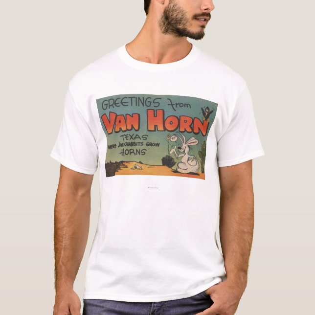 Van Horn, Texas (Jackrabbit & Crow) T-Shirt (Front)