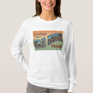 Van Horn, Texas - Large Letter Scenes T-Shirt