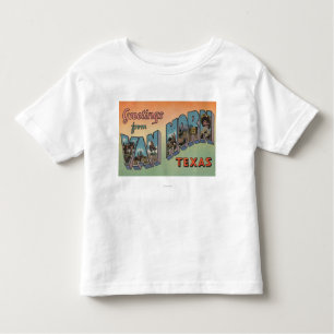 Van Horn, Texas - Large Letter Scenes Toddler T-Shirt