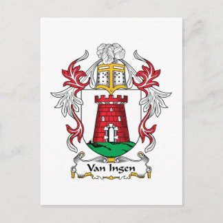 Van Ingen Family Crest Postcard