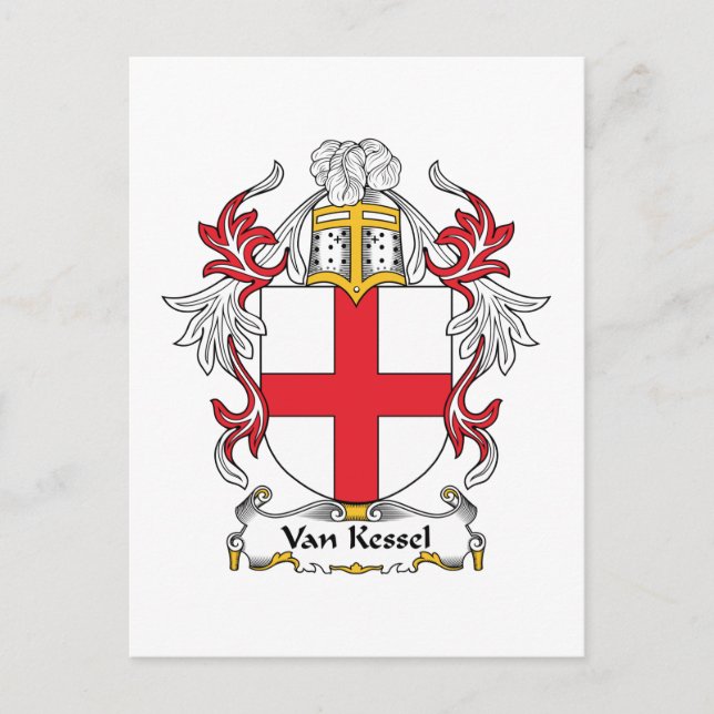 Van Kessel Family Crest Postcard (Front)