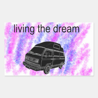Van life camper van rectangular sticker