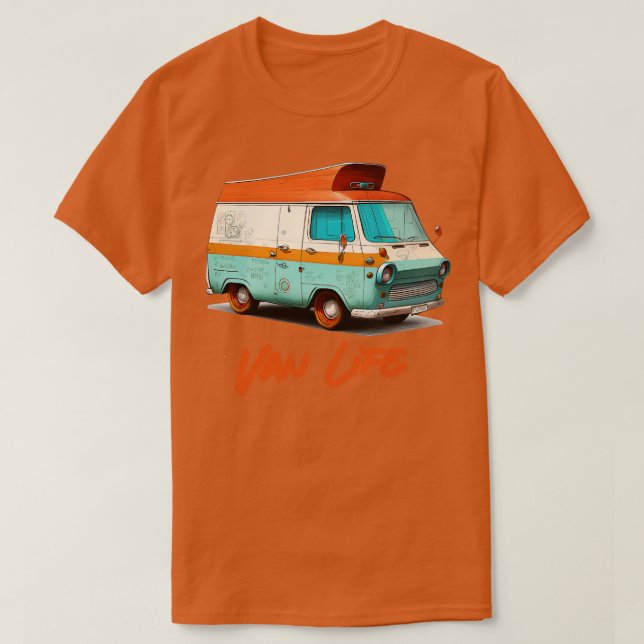 Van Life Thrift Style Retro Design T-Shirt (Design Front)
