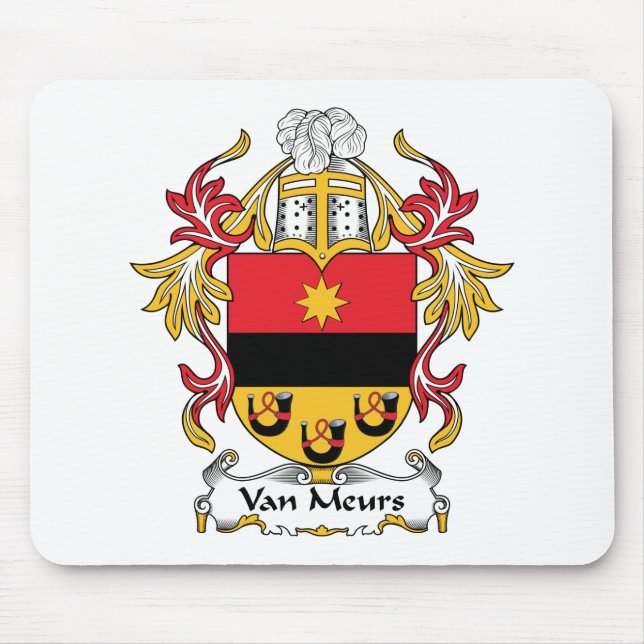 Van Meurs Family Crest Mouse Pad (Front)