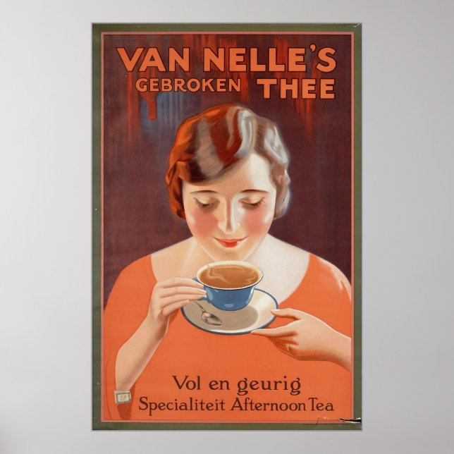 Van Nelle's Gebroken Thee Vintage Art Poster Print (Front)