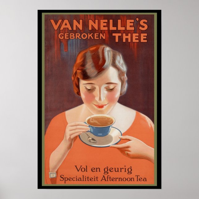 Van Nelle's Tea Advertising Poster (Front)