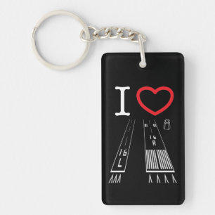 Van Nuys Airport Runways 16L-16R / 34L-34R Key Ring