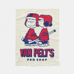 Van Pelt's Hockey Club Pro Shop Pattern Fleece Blanket