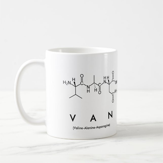 Van peptide name mug (Left)