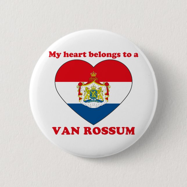Van Rossum 6 Cm Round Badge (Front)