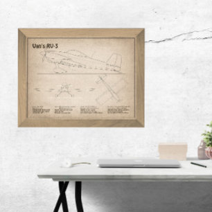 Van’s RV-3 - Aeroplane Blueprint Plans SD Photo Print