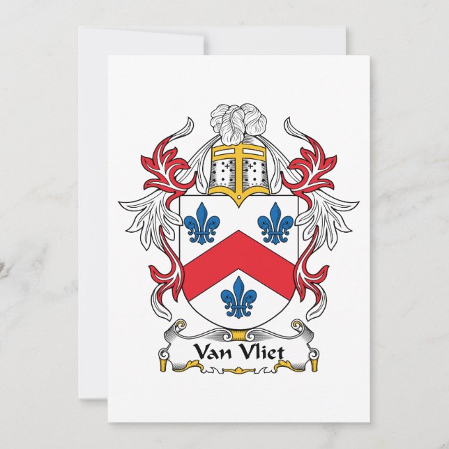 Van Vliet Family Crest (Front)