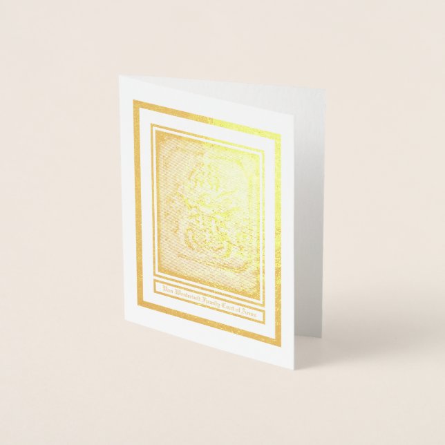 Van Westervelt Coat of Arms Foil Note Card (Front)
