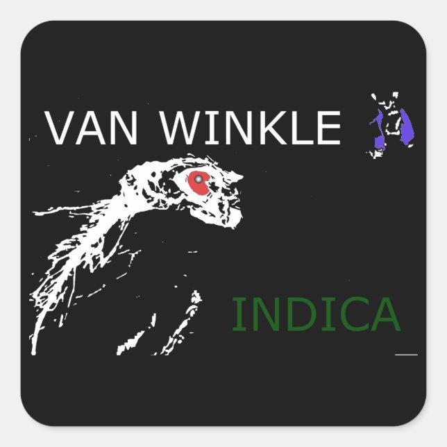VAN WINKLE INDICA SQUARE STICKER (Front)