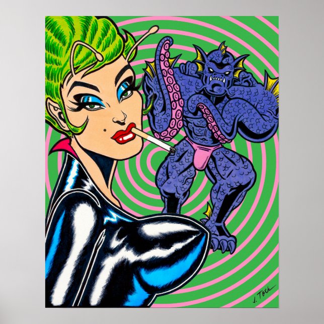 Vana DeVinyl™ and the Muscle Beach Monster Poster (Front)