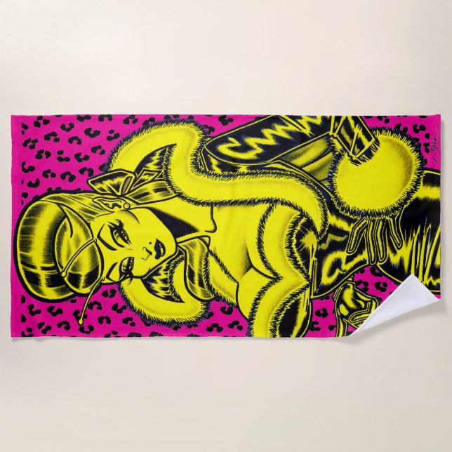 Vana DeVinyl™ Beach Towel (Front)