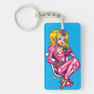 Vana DeVinyl™/Pretty in Pink Rubber Key Ring
