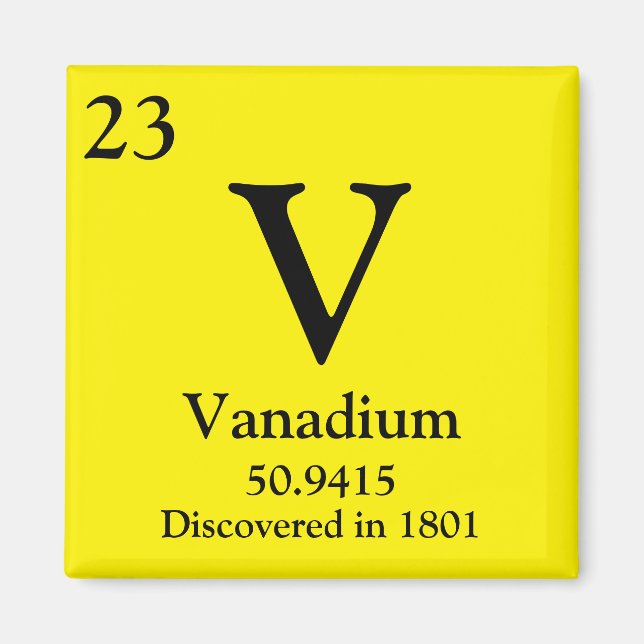 Vanadium Periodic Table Magnet (Front)